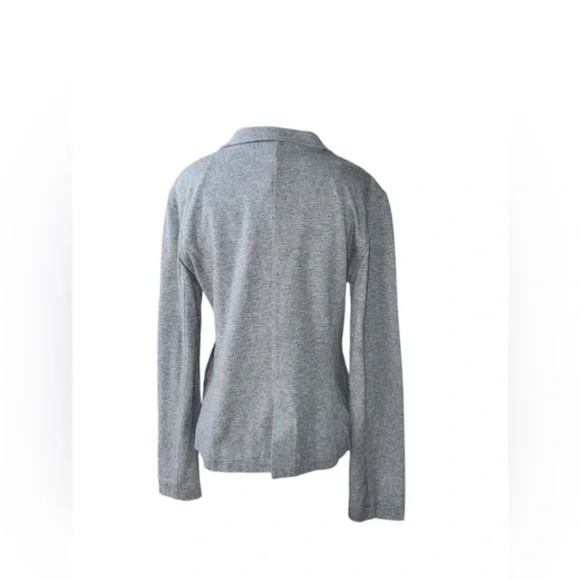 GARNET HILL - Size 10 Blazer Grey Button and Pockets 100% Cotton - Picture 3 of 5